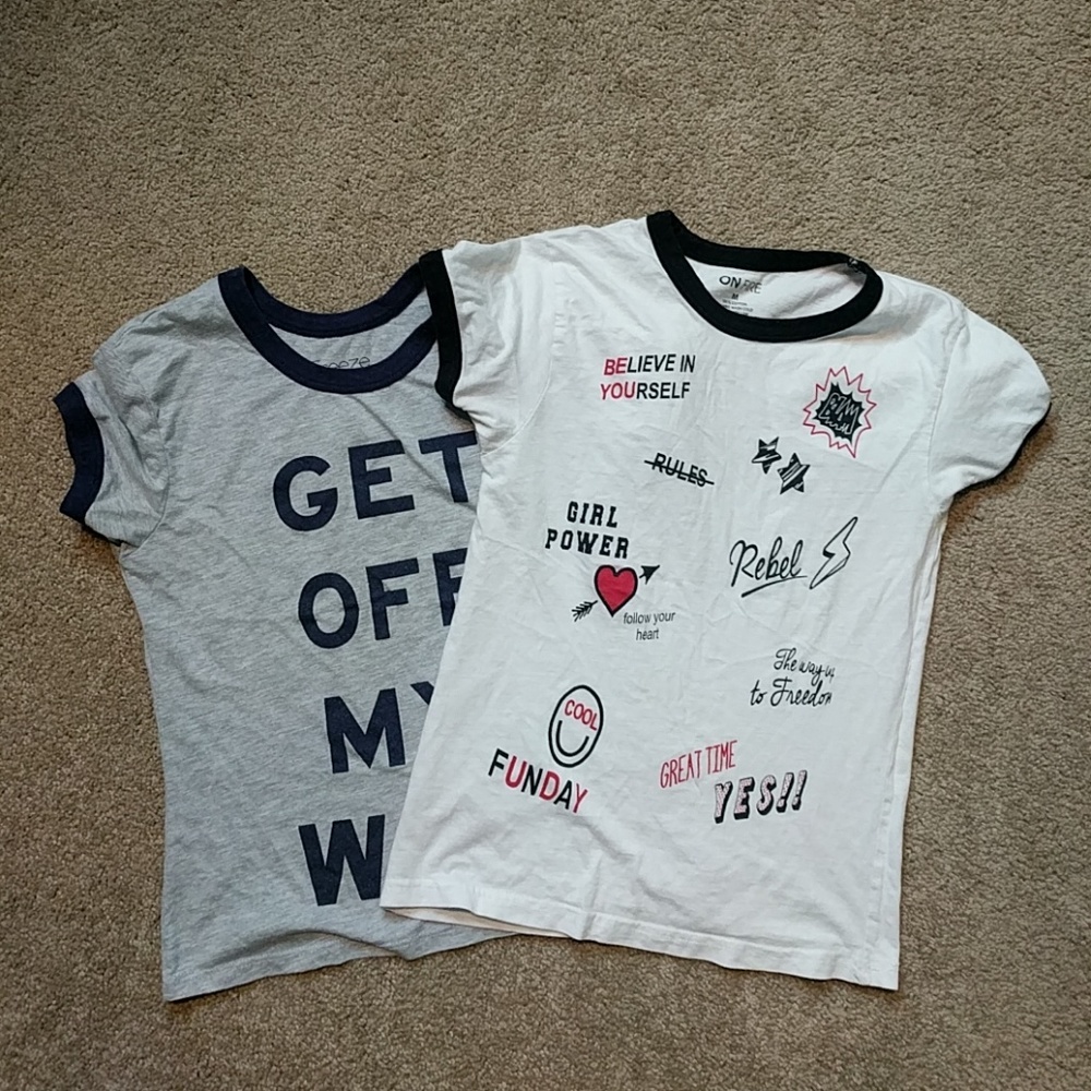 Two 💯 cotton T-SHIRTs